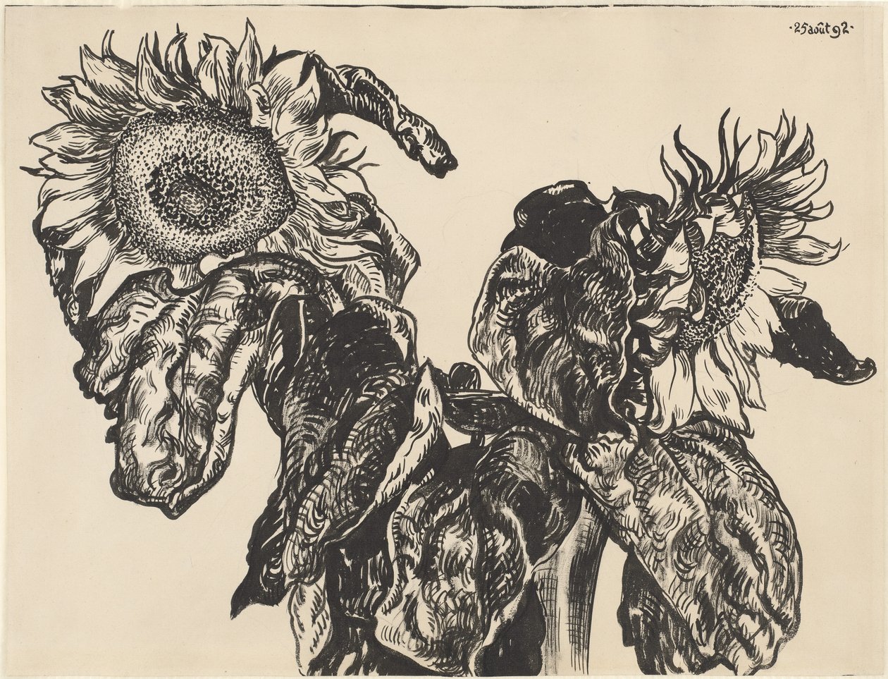 Zonnebloemen door Georges Lemmen