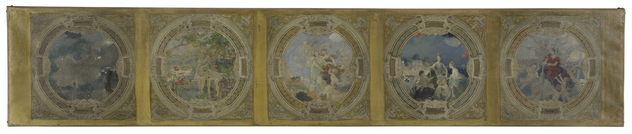 Schets voor de Lobau-galerij in het stadhuis van Parijs: L