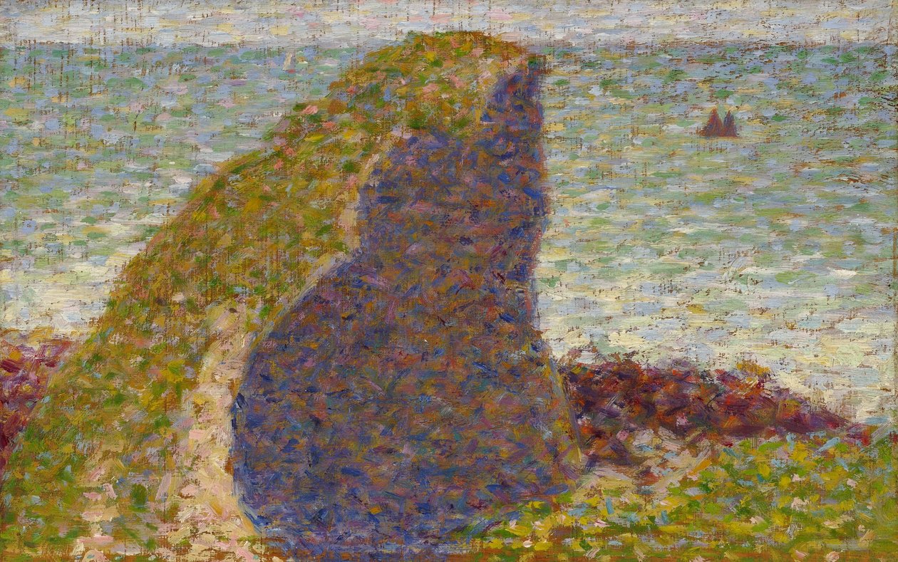 Georges Seurat - Le Bec du Hoc (Studie) door Georges Seurat