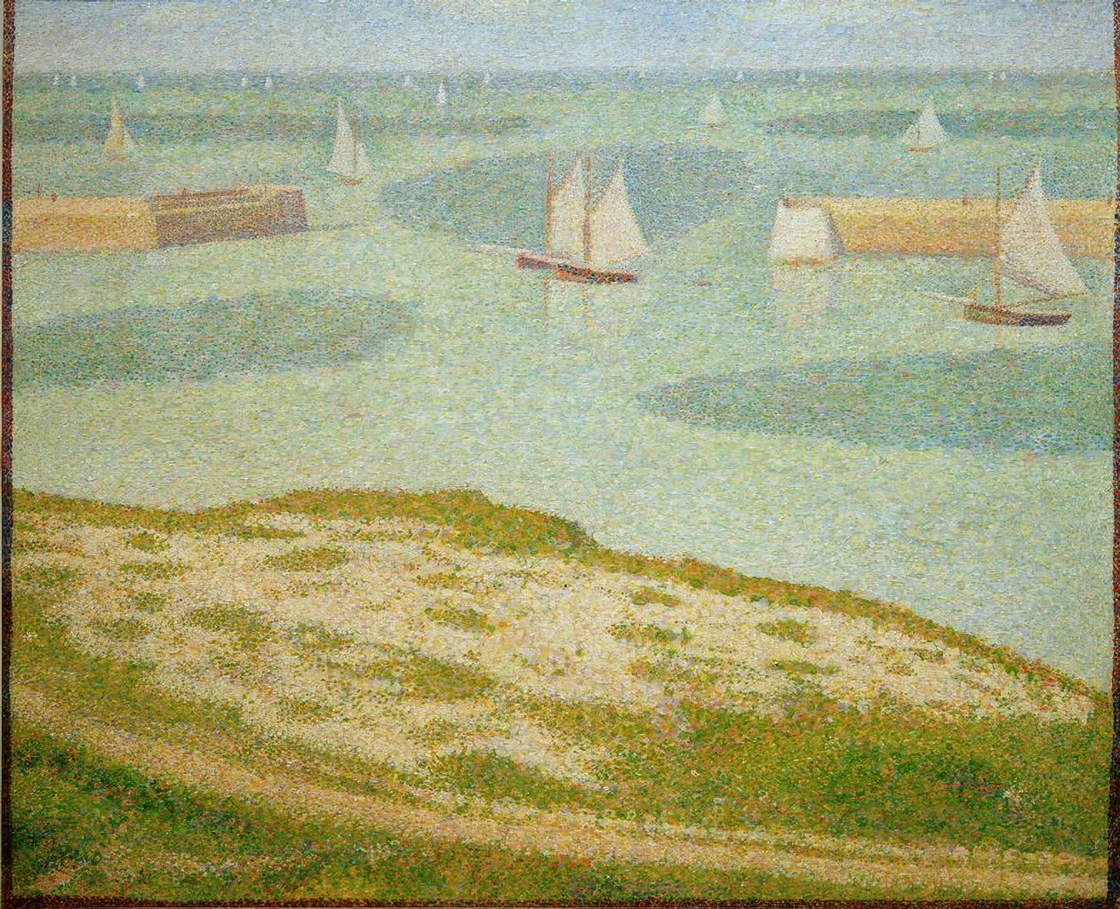 Port-en-Bessin, ingang van de voorhaven door Georges Seurat