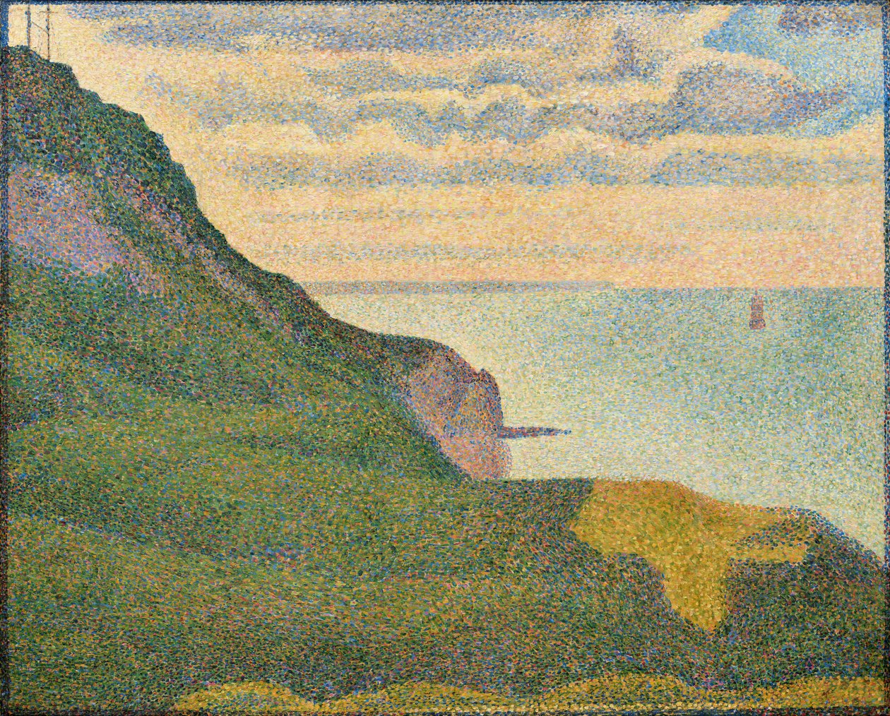Zeegezicht bij Port-en-Bessin, Normandië door Georges Seurat