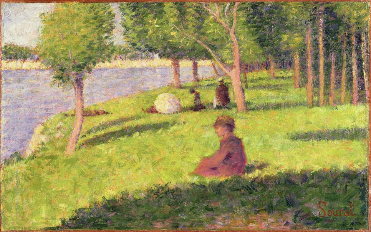 Zittende Figuren, Studie voor Een Zondagmiddag op het Eiland La Grande Jatte door Georges Seurat
