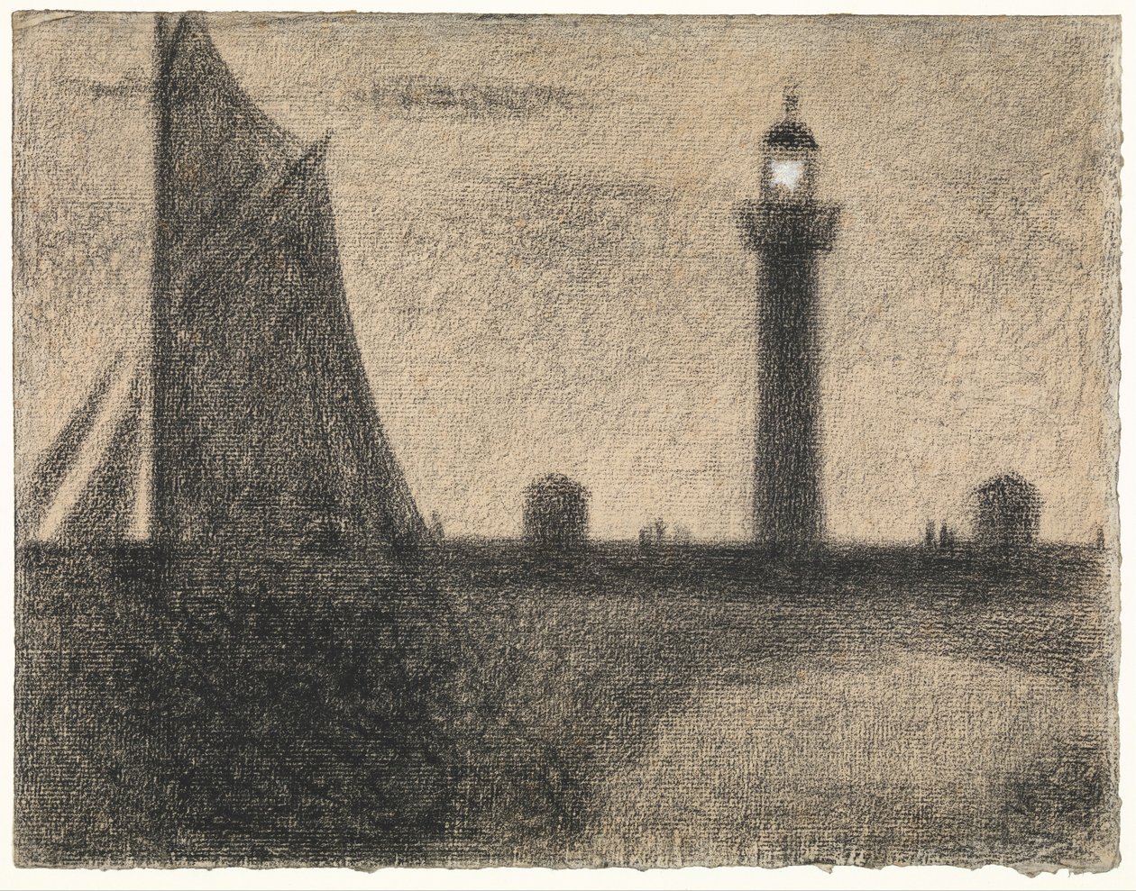De vuurtoren van Honfleur door Georges Seurat