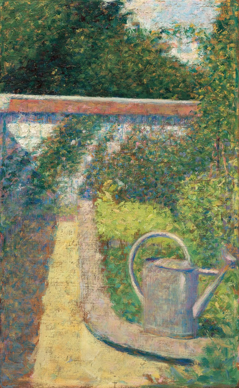 De gieter - tuin in Le Raincy door Georges Seurat