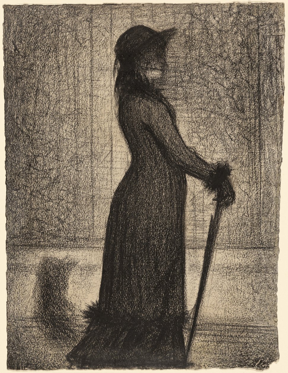 Wandelende vrouw door Georges Seurat