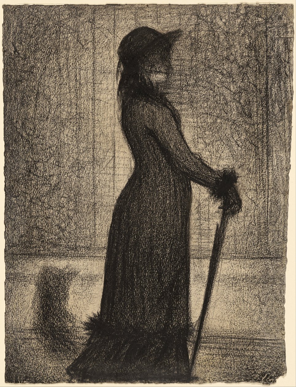 Vrouw Wandelend (Een Elegante) door Georges Seurat