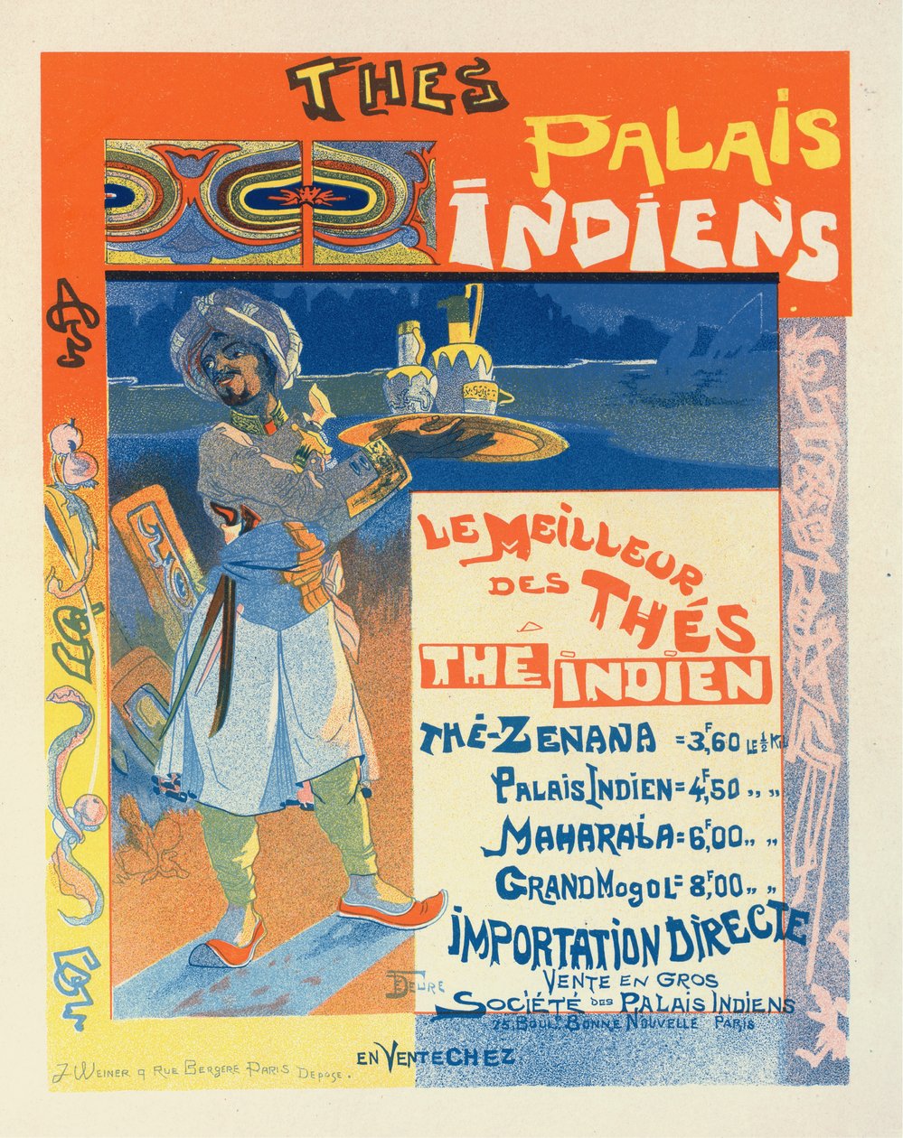 Thés du Palais Indien, c. 1900 door Georges de . Feure