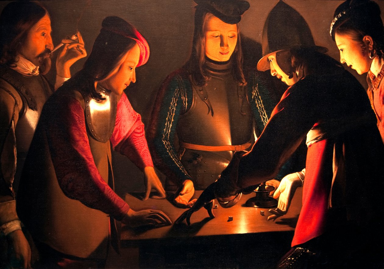 De dobbelspelers door Georges de La Tour