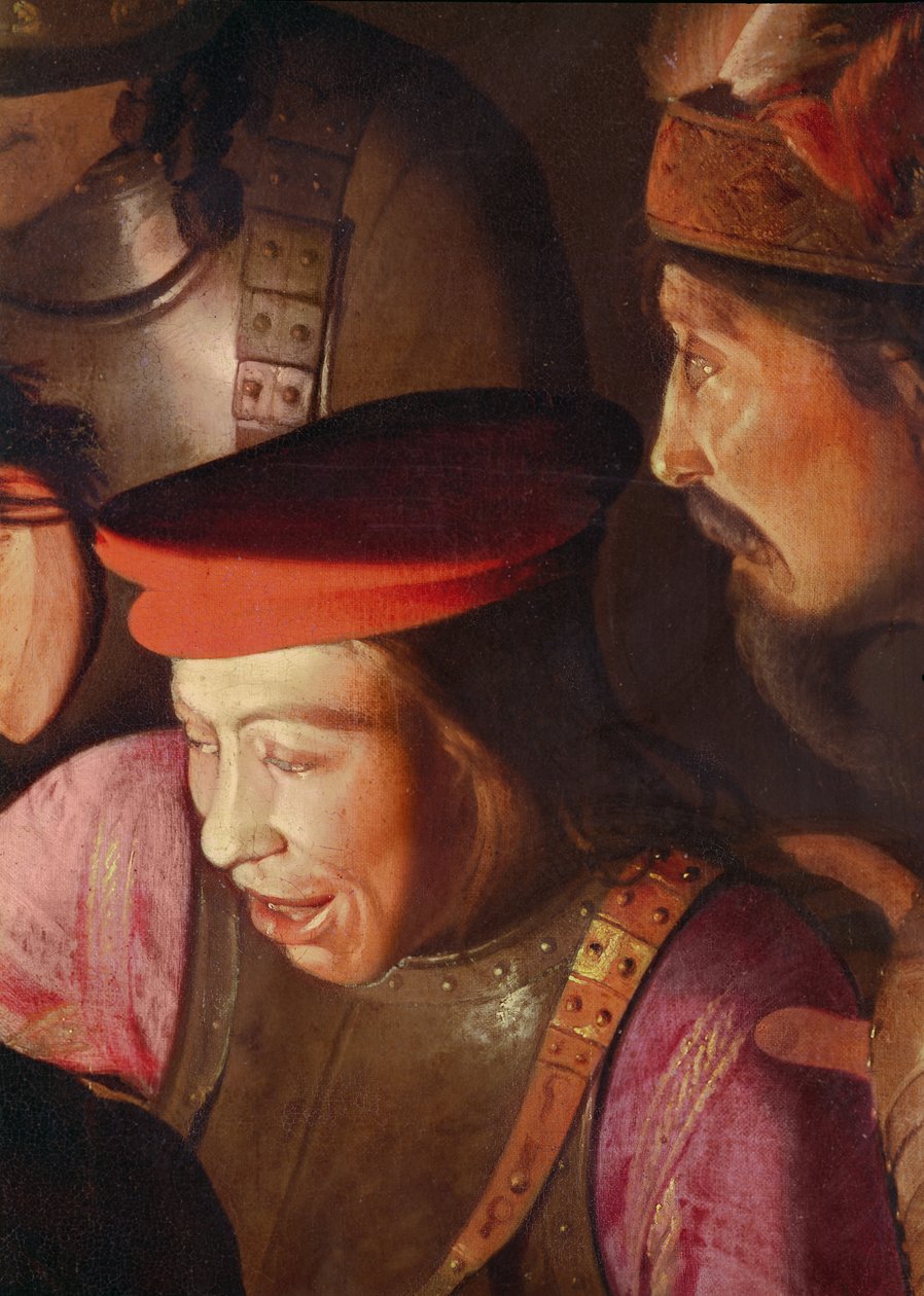 De verloochening van Sint Petrus (detail) door Georges de La Tour