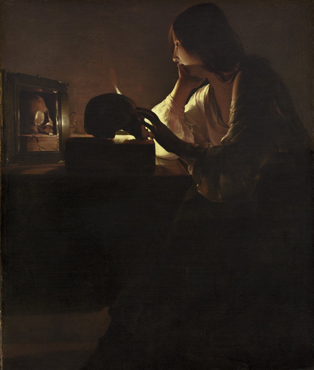 De berouwvolle Magdalena, 1635-40 door Georges de La Tour