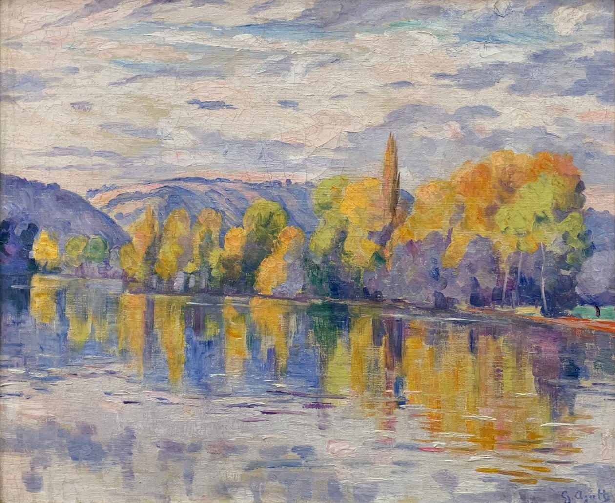 Oevers van de Seine in de herfst door Georgette Agutte