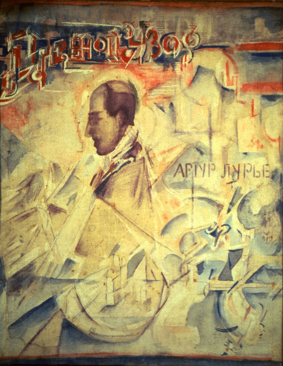 De Agenda. Portret van de componist Arthur Lourié 1891-1966, 1918 door Georgy Bogdanovich Yakulov
