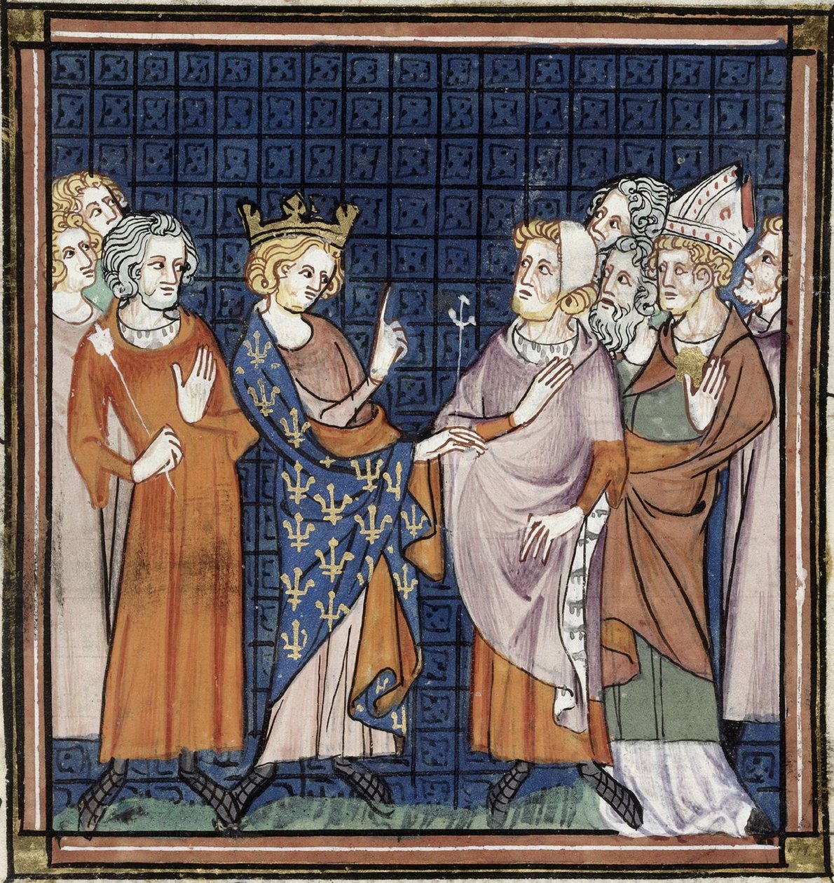 Raad van Reims, Grandes chroniques de France, Royal 16 G VI f.258, ca. 1332-1350 (22093699984) door Georgia Levan Ramishvili from Tbilisi