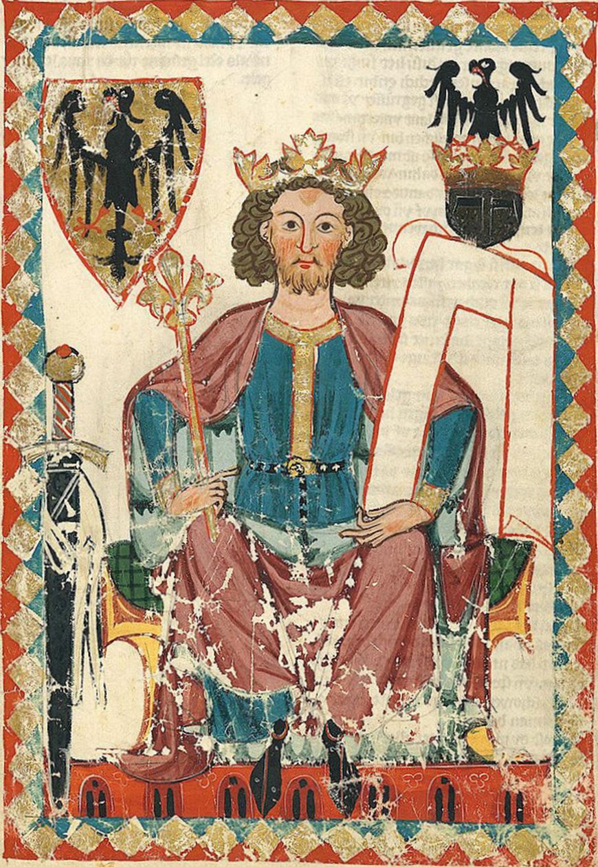 Hendrik VI, Heilige Roomse Keizer, Codex Manesse, ~1305-15 (34178450532) door Georgia Levan Ramishvili from Tbilisi