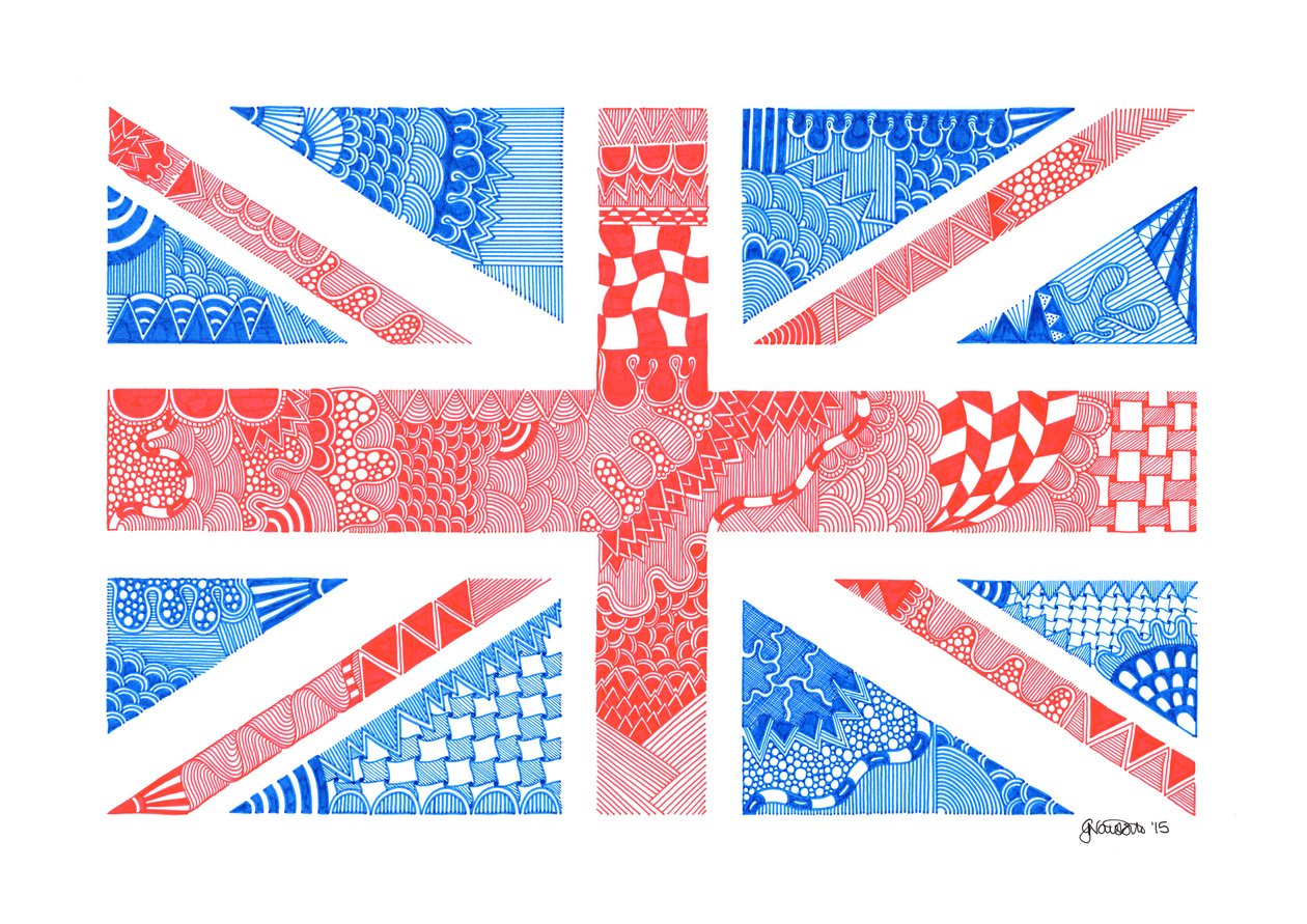 Union Jack, 2015 door Georgina Naisbitt