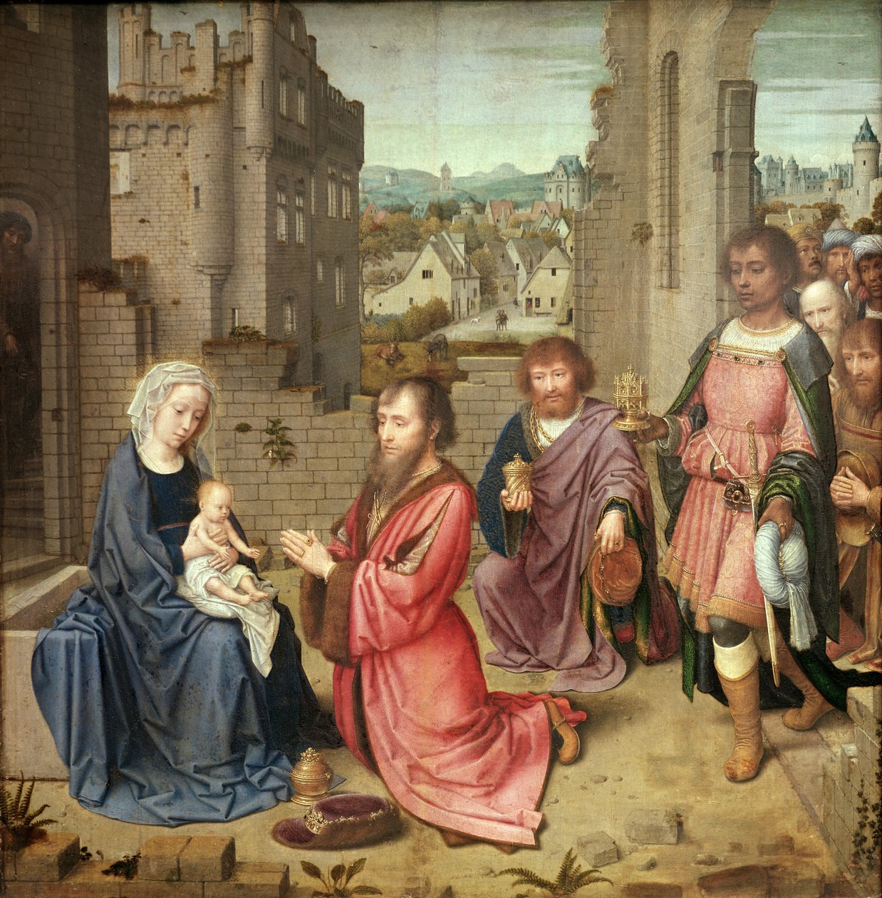 Aanbidding der Koningen, 1515 door Gerard David