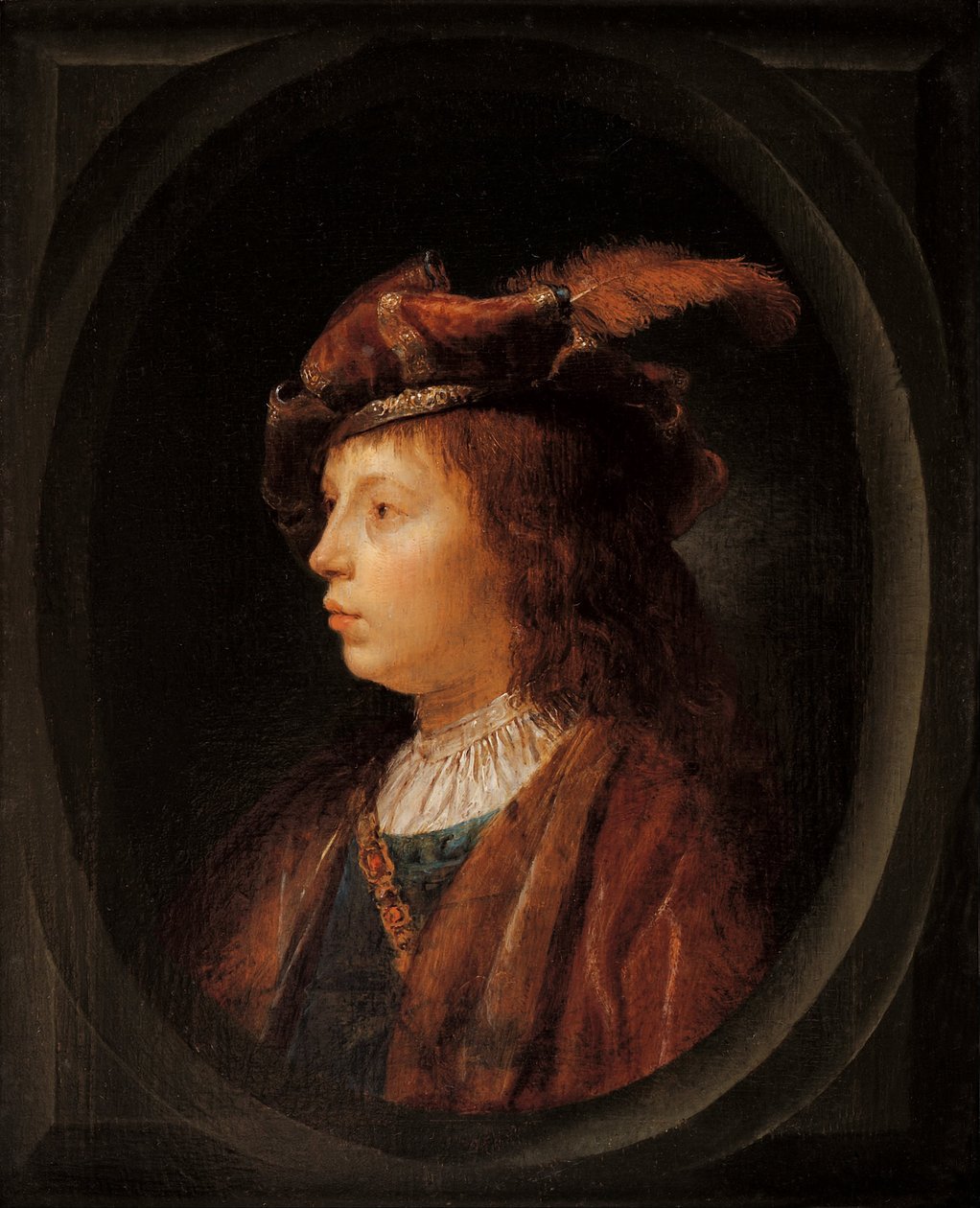 Hoofd van een jongeling door Gerrit Dou