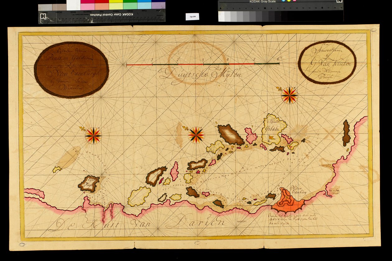 Kaart van de Baai van Darien door Gerard van Keulen