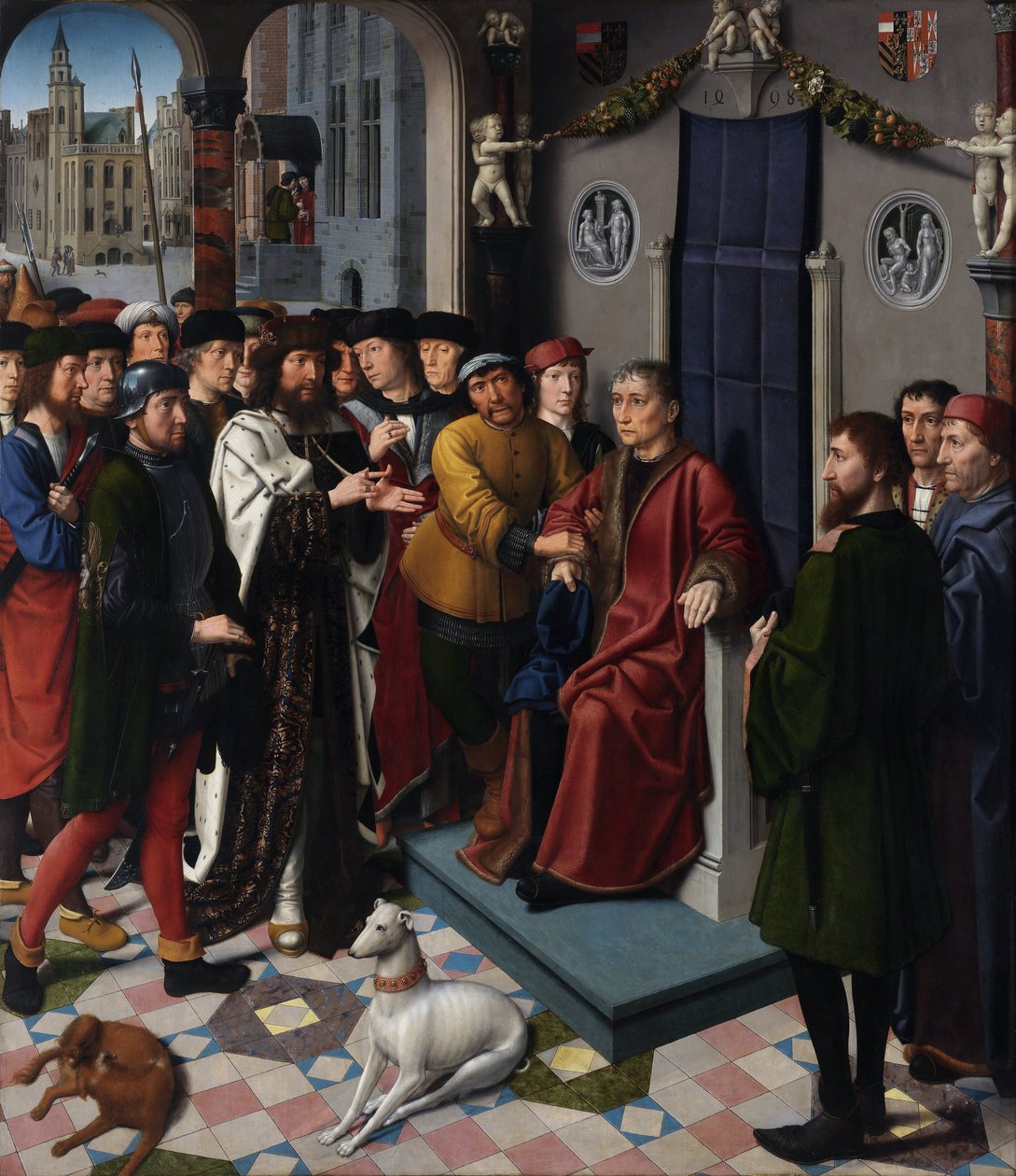 Het oordeel van Cambyses (linker paneel) door Gerard David