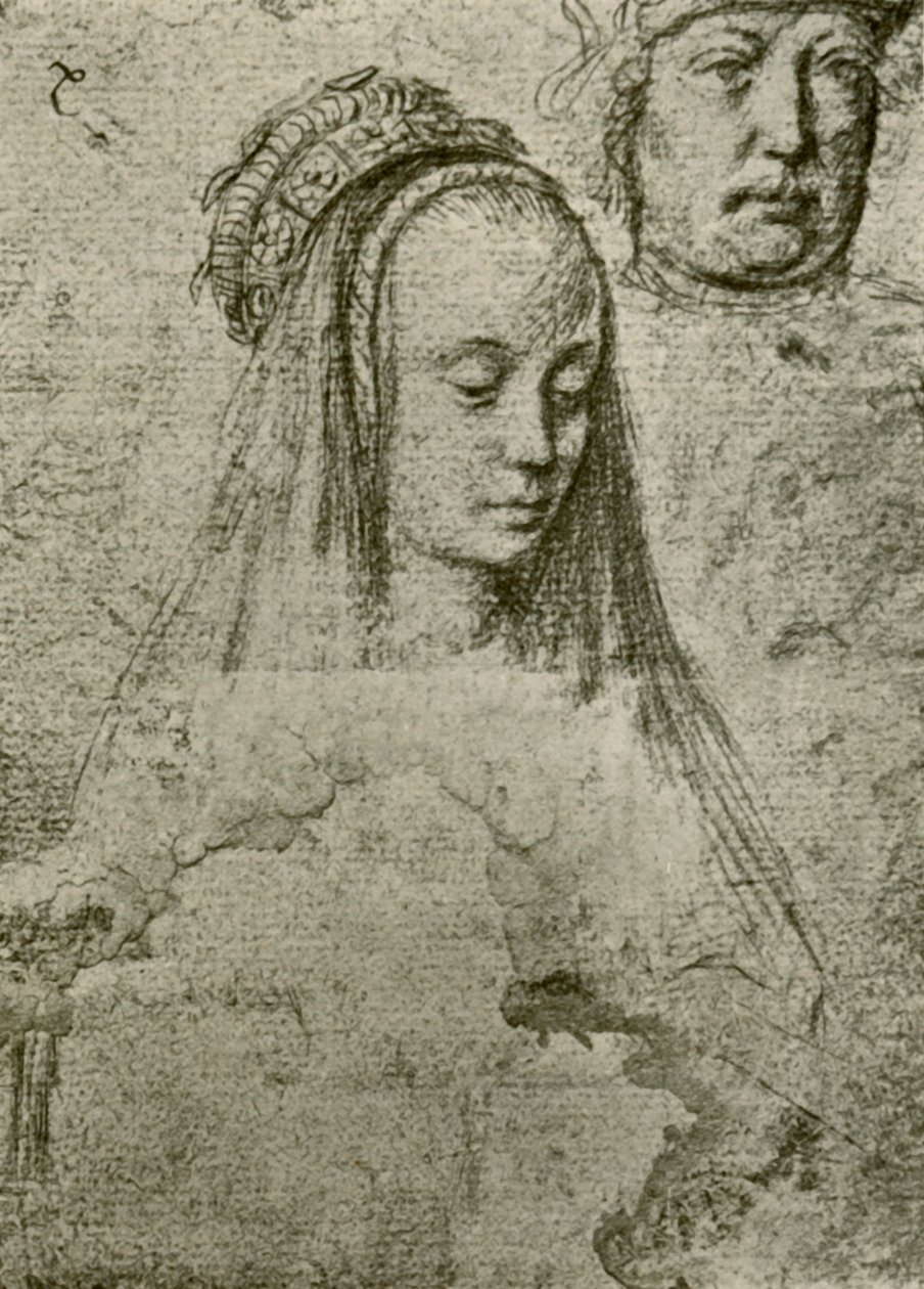 Jonge vrouw met hoofdtooi, 1497-1498, 1908 door Gerard David
