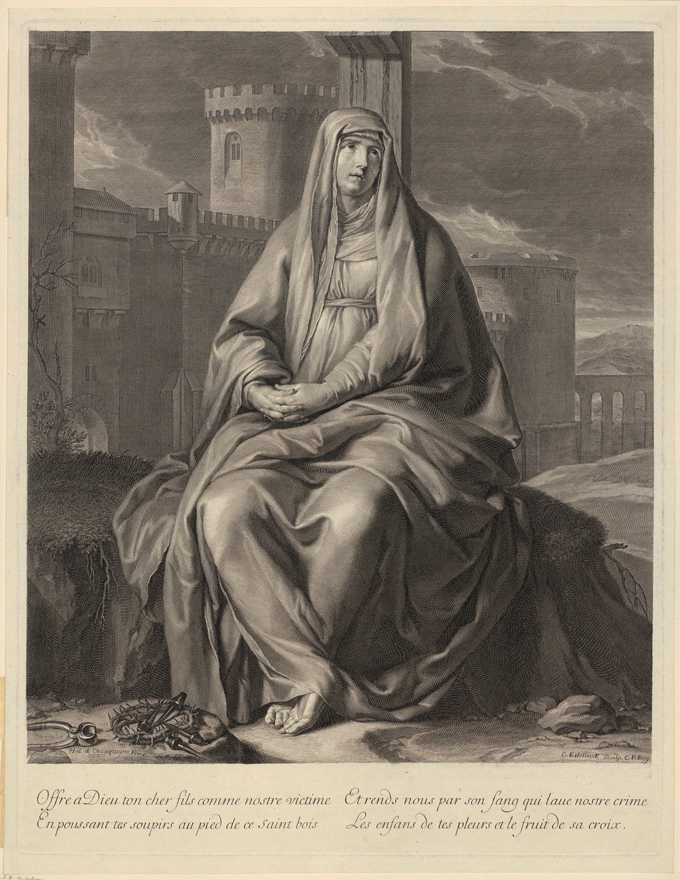 Portret van Charles-Maurice Le Tellier door Gérard Edelinck