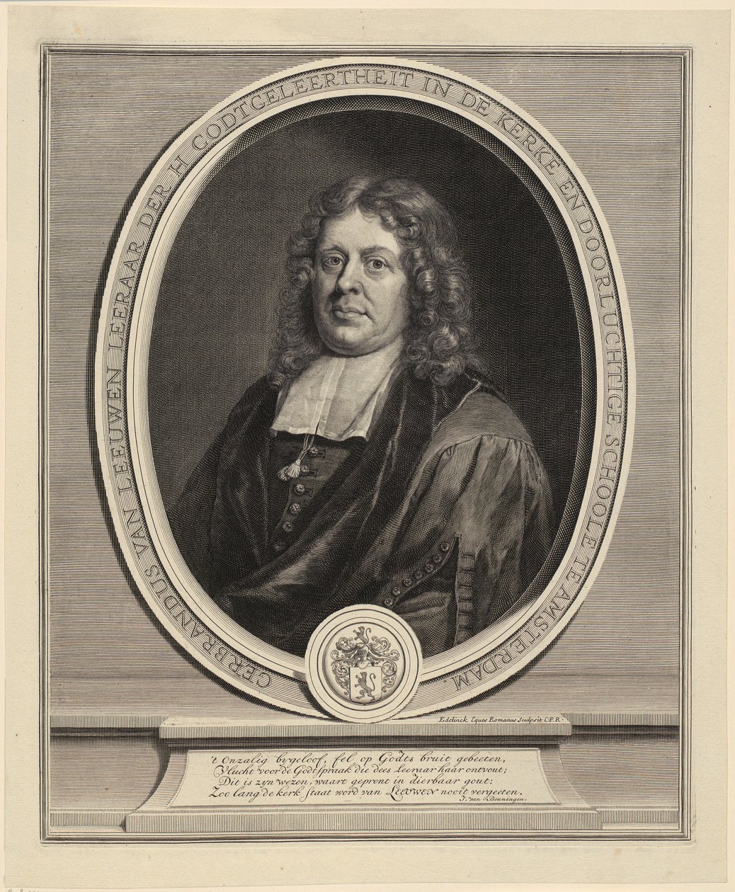 Portret van Jules-Paul de Lionne door Gérard Edelinck