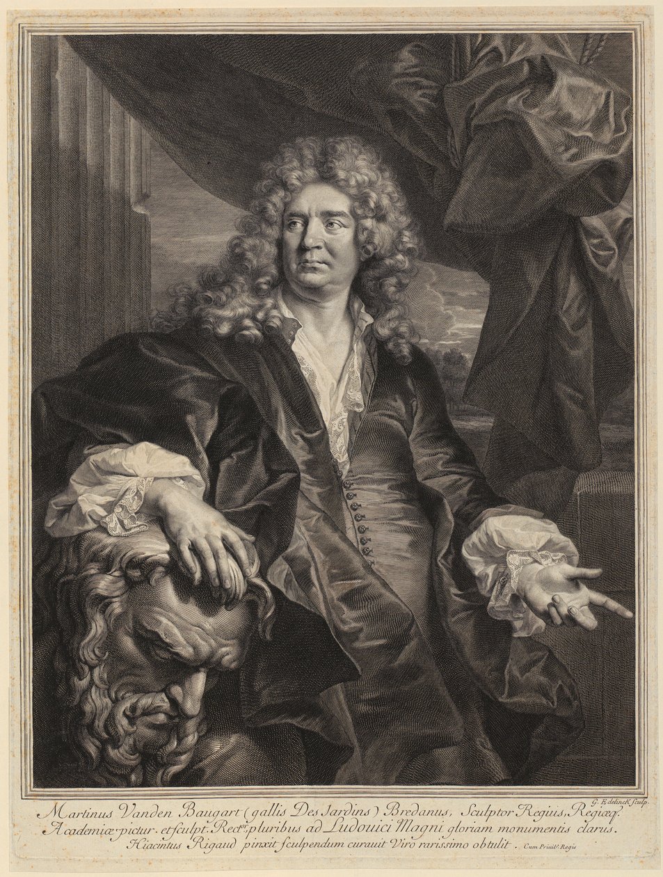 Portret van Martin Desjardins door Gérard Edelinck