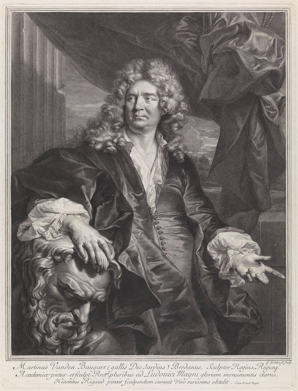 Portret van Martinus van den Baugart door Gérard Edelinck