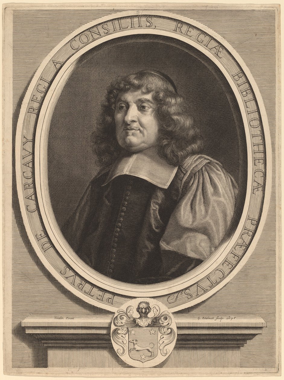 Pierre de Carcavy door Gerard Edelinck after Louis Testelin
