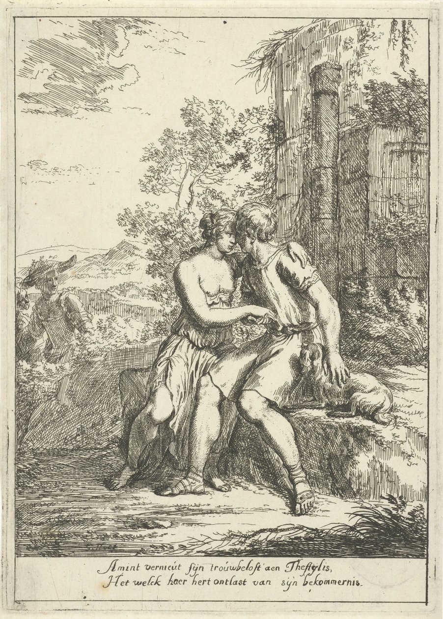 Aminta en Thestylis door Gerard Hoet (I)