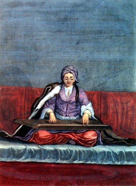 Turks meisje dat de citer speelt, gegraveerd door Gerard Jean Baptiste Scotin door Gerard Jean Baptiste Scotin
