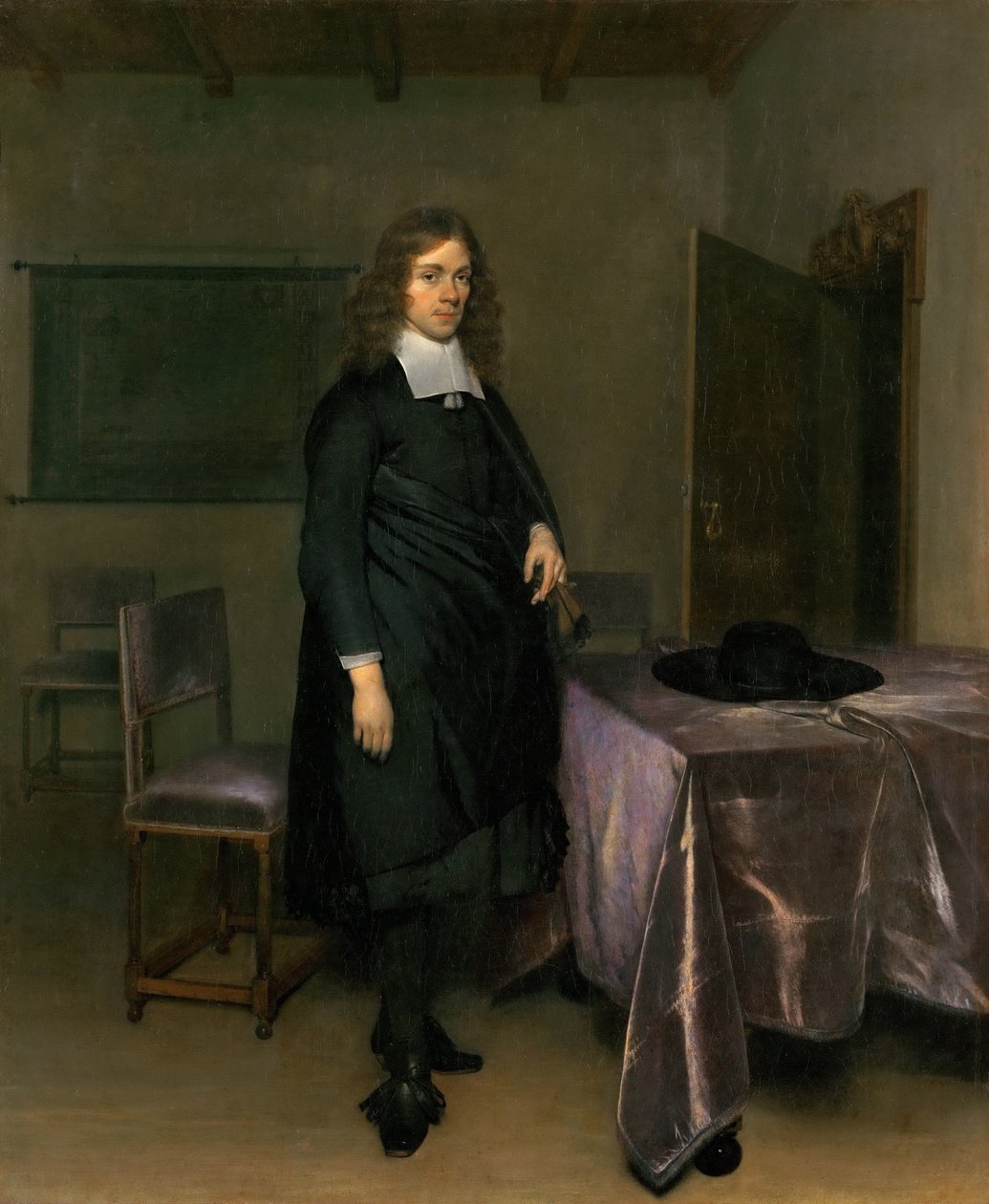 Portret van een man door Gerard Ter Borch the Younger