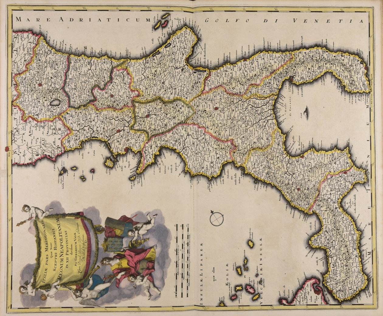 Italiae pars meridionalis quae nunc sceptri Hispanici regnum Neapolitanum in XII provincias divisum door Gerard Valck