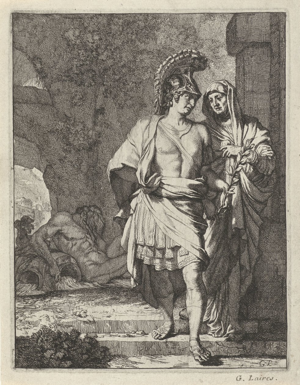 Aeneas en de Sibille van Cumae door Gerard de Lairesse