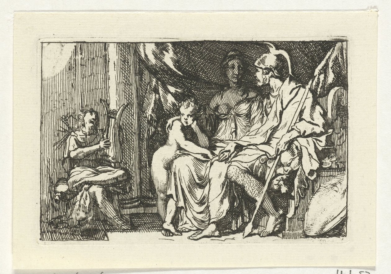 Aeneas vertelt Dido over zijn lotgevallen (Geschiedenis van Dido en Aeneas) door Gerard de Lairesse
