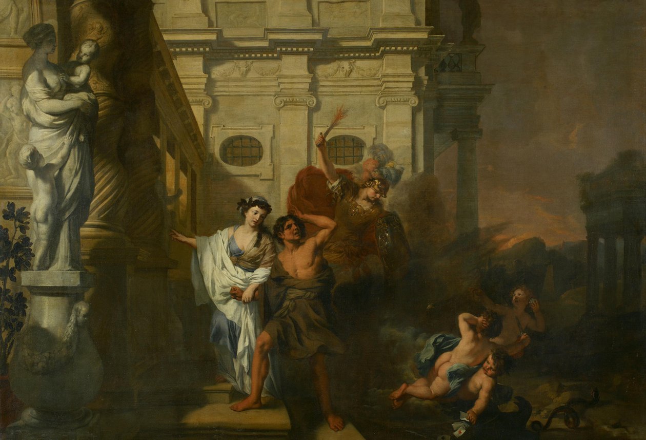 De tuchtiging leidt een behoeftige door Gerard de Lairesse