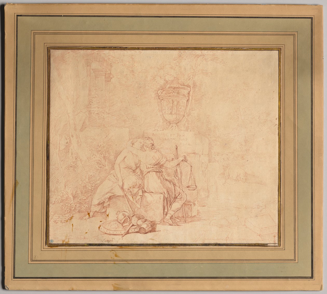 De Kus van Vrede en Gerechtigheid door Gerard de Lairesse