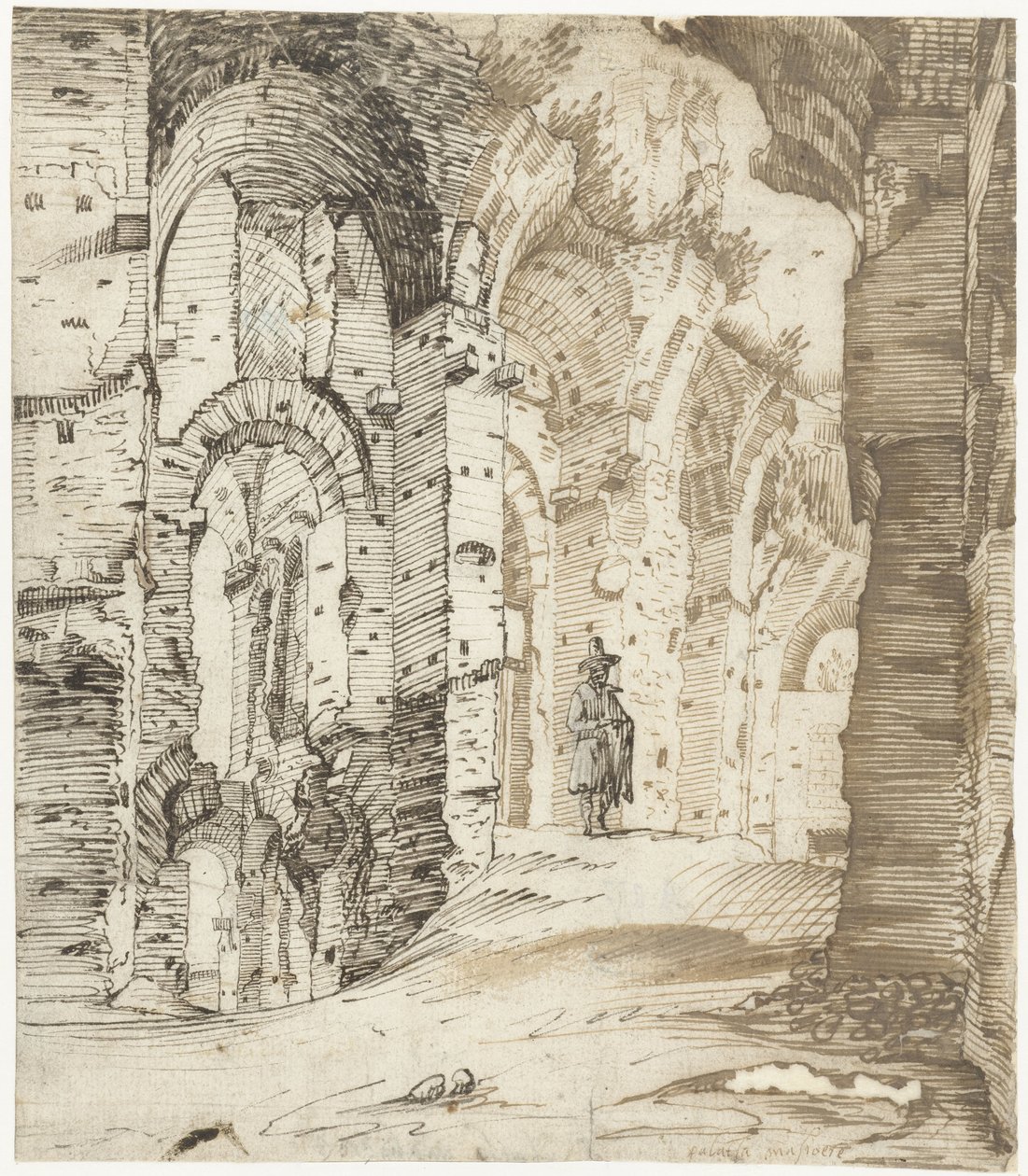 Ruïnes van de paleisfundamenten van Septimius Severus, Rome door Gerard ter Borch