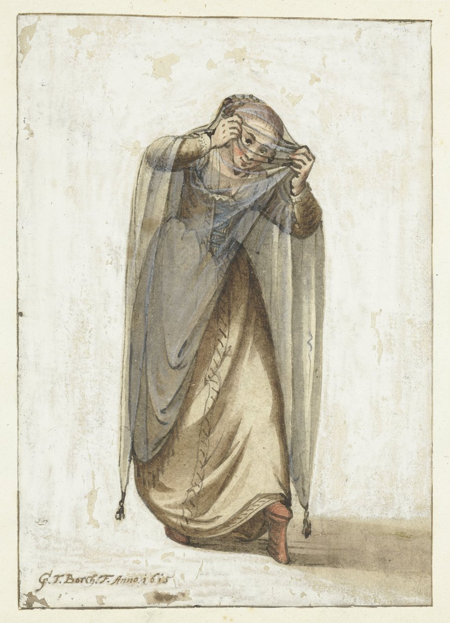 Venetiaanse courtisane door Gerard ter Borch (I)
