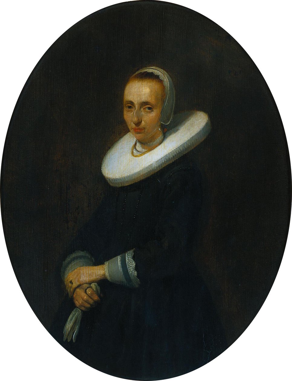 Johanna Bardoel (d after 1667). Wife of Gerard van der Schalcke door Gerard ter Borch