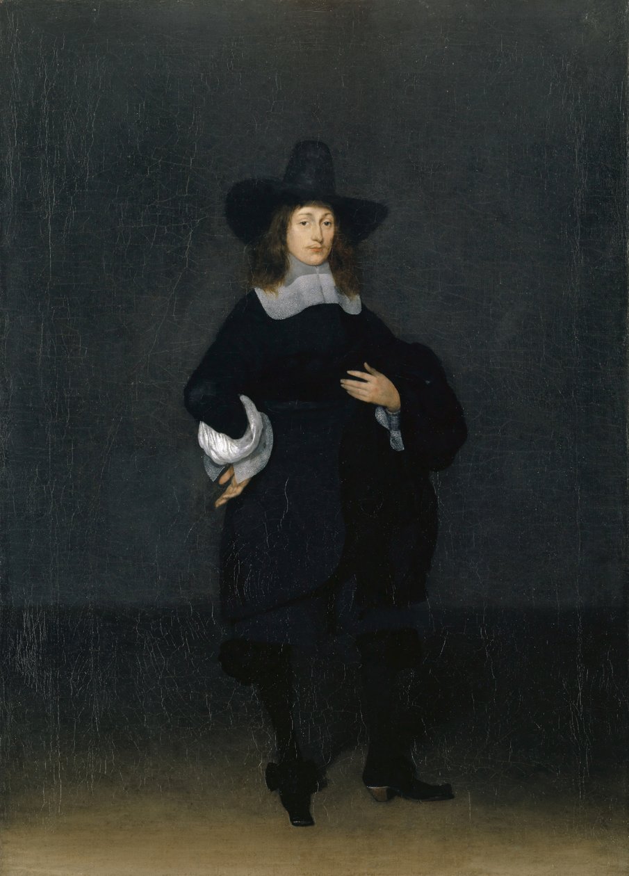 Portret van een man door Gerard ter Borch