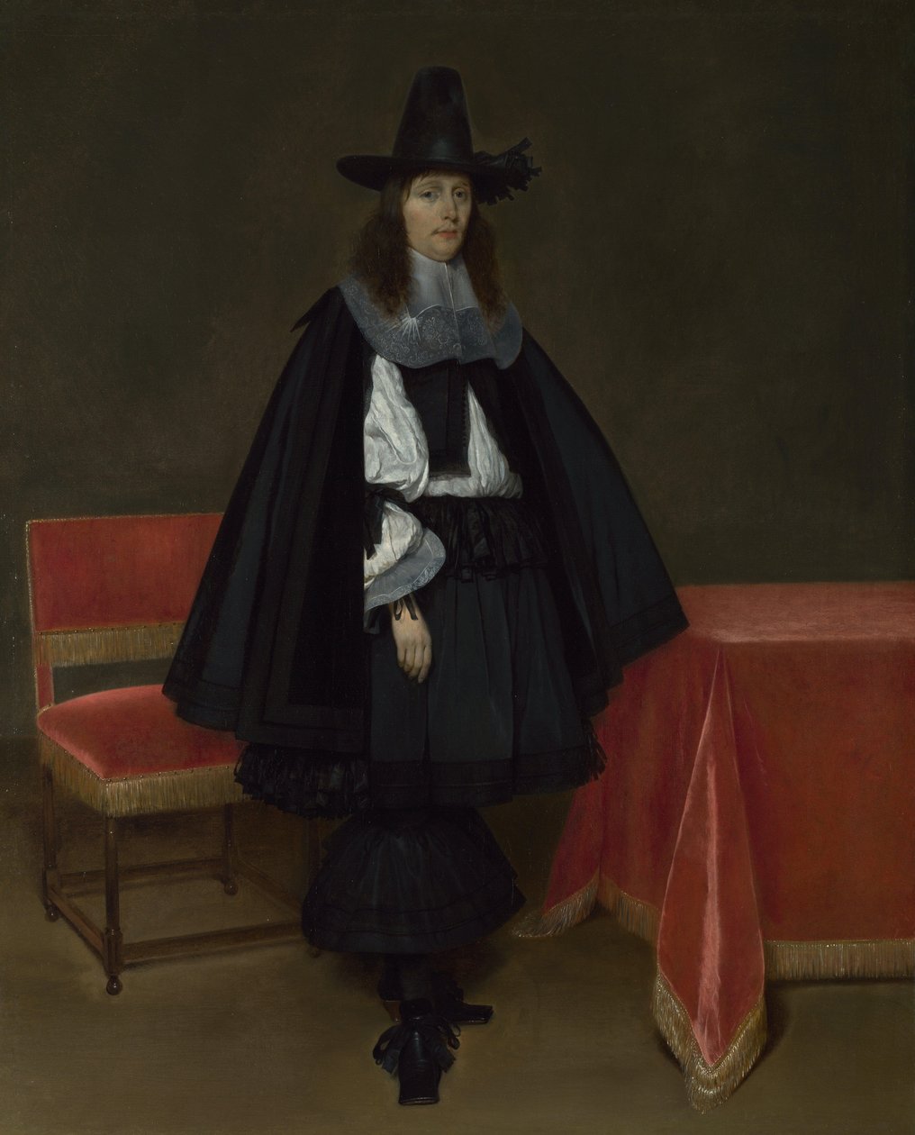 Portret van een jonge man door Gerard ter Borch
