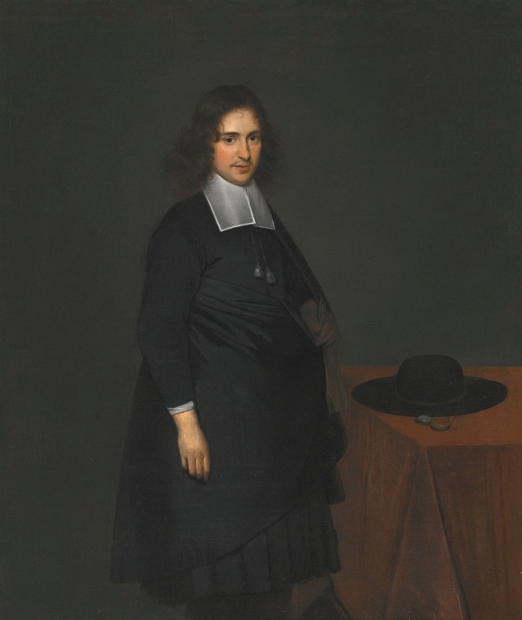 Portret van een jonge man door Gerard ter Borch