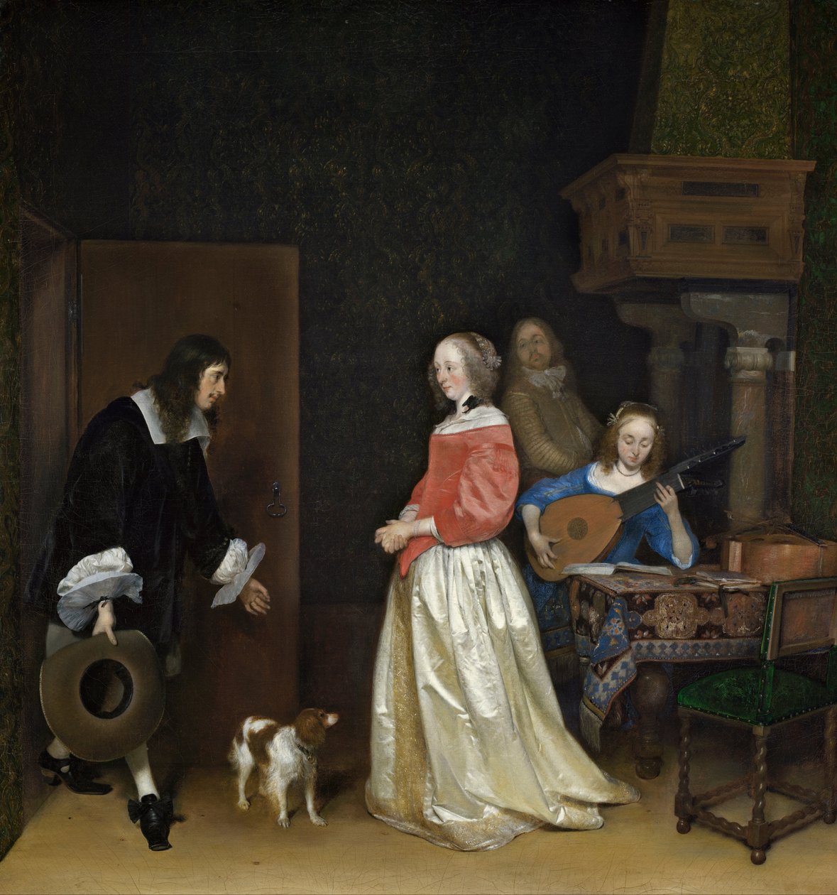 Het bezoek van de huwelijkskandidaat door Gerard ter Borch