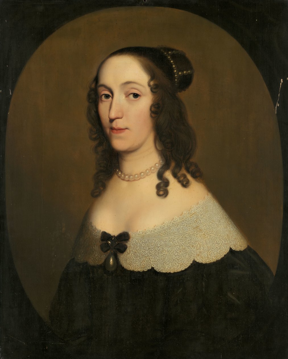 Portret van Louise Christina (1606-69), gravin van Solms-Braunfels door Gerard van Honthorst (workshop of)
