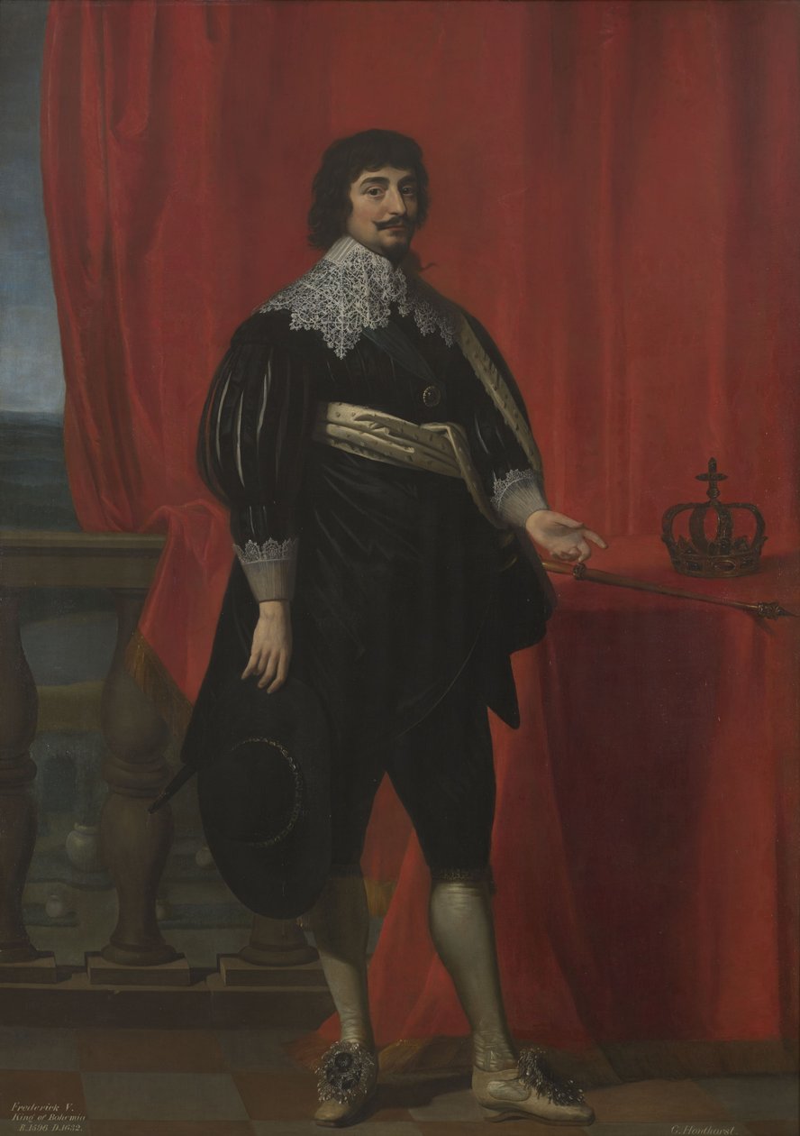 Portret van Frederik V, koning van Bohemen (1596-1632) door Gerard van Honthorst