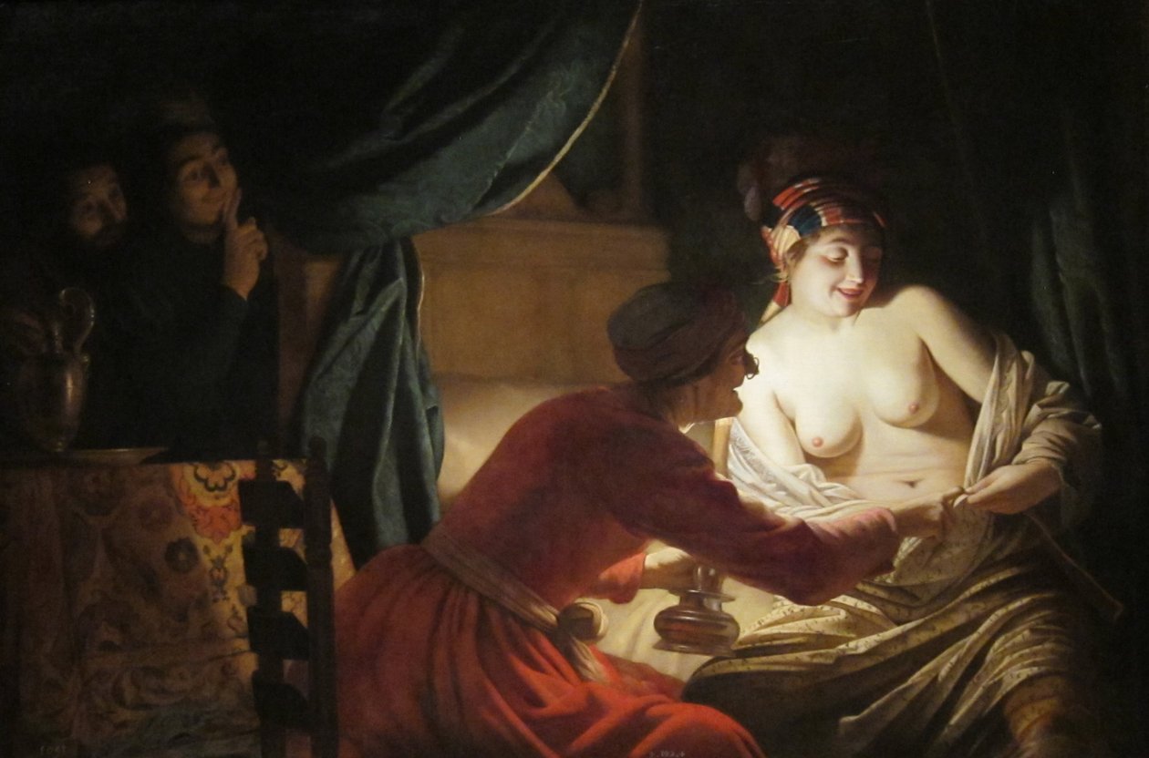 De vlooienjacht door Gerard van Honthorst
