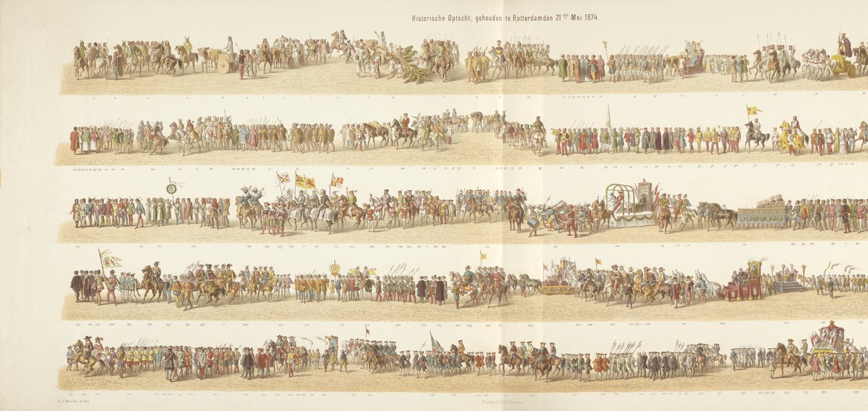 Historische Optocht, gehouden te Rotterdam den 21sten Mei 1874 door Gerardus Johannes Bos