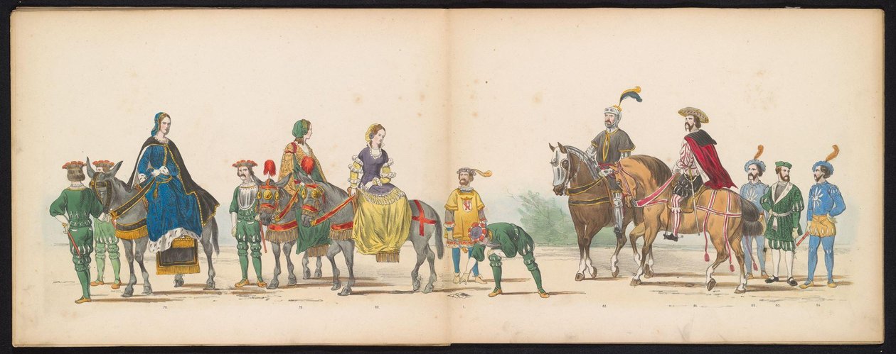 Maskerade van de Leidse studenten, 1855 (plaat 10) door Gerardus Johannes Bos