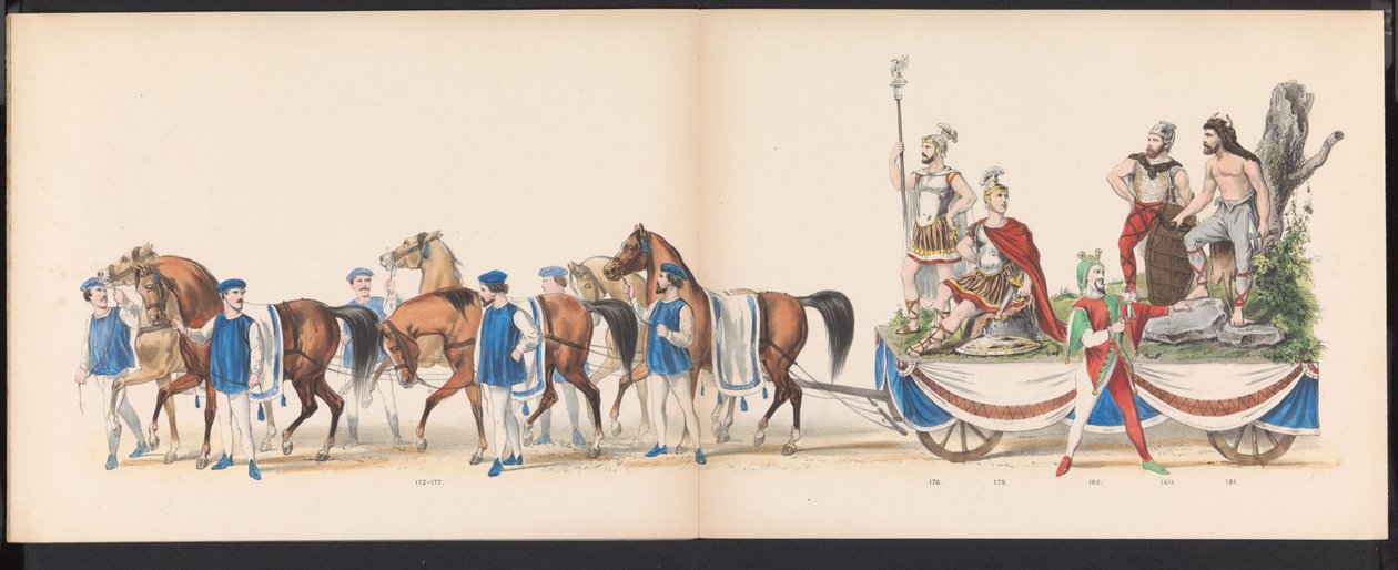 Maskerade van de Leidse studenten, 1870 (plaat 15) door Gerardus Johannes Bos